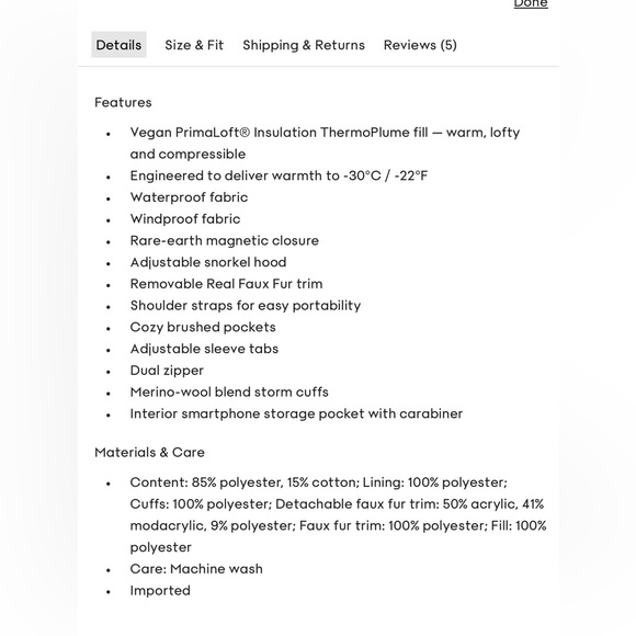 Bancroft parka brand new - Picture 9 of 11